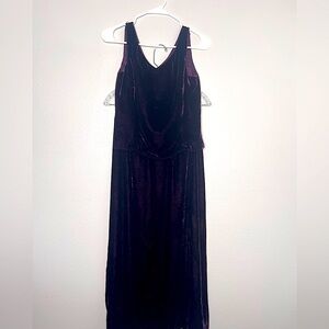 Ann Taylor Vintage Eggplant purple silk velvet skirt top set whimsygoth 2 #4